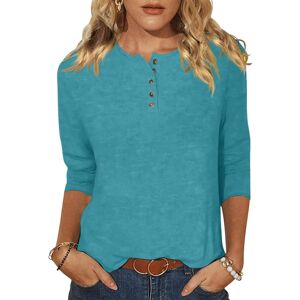 Unbranded (8, 001* Blue) Womens Tops Fall 3/4 Sleeve Shirts for Women Creweck Button Down Unbranded (8, 001* Blue) Womens Tops Fall 3/4 Sleeve Shirts for Women Creweck Button Down
