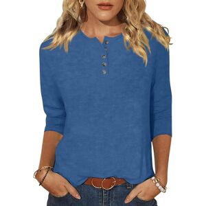 Unbranded (8, 002* Navy) Womens Tops Fall 3/4 Sleeve Shirts for Women Creweck Button Down Unbranded (8, 002* Navy) Womens Tops Fall 3/4 Sleeve Shirts for Women Creweck Button Down