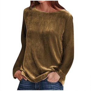 Unbranded (3XL, 03 Gold) Womens Velvet Tops Crew Neck Long Sleeve T Shirts Casual Shirts B Unbranded (3XL, 03 Gold) Womens Velvet Tops Crew Neck Long Sleeve T Shirts Casual Shirts B