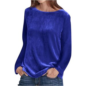 Unbranded (L, 01 Blue) Womens Velvet Tops Crew Neck Long Sleeve T Shirts Casual Shirts Blo Unbranded (L, 01 Blue) Womens Velvet Tops Crew Neck Long Sleeve T Shirts Casual Shirts Blo