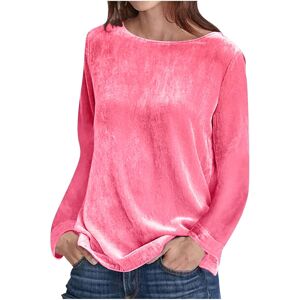 Unbranded (XL, 01 Pink) Womens Velvet Tops Crew Neck Long Sleeve T Shirts Casual Shirts Bl Unbranded (XL, 01 Pink) Womens Velvet Tops Crew Neck Long Sleeve T Shirts Casual Shirts Bl