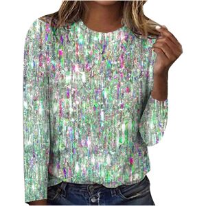 Unbranded (XL, 004* Green) Womens Tops Long Sleeve T Shirts Casual Crew Neck Tunic Tops to Unbranded (XL, 004* Green) Womens Tops Long Sleeve T Shirts Casual Crew Neck Tunic Tops to