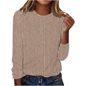 Unbranded (M, 002* Khaki) Womens Tops Long Sleeve T Shirts Casual Crew Neck Tunic Tops to Unbranded (M, 002* Khaki) Womens Tops Long Sleeve T Shirts Casual Crew Neck Tunic Tops to