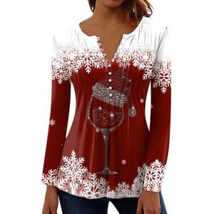 Unbranded (5XL, 001 Wine) Christmas Sweatshirts for Women Long Sleeve Shirts V Neck Button Unbranded (5XL, 001 Wine) Christmas Sweatshirts for Women Long Sleeve Shirts V Neck Button