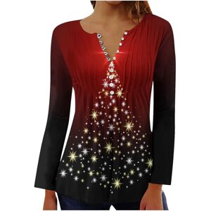 Unbranded (M, 005 Red) Christmas Sweatshirts for Women Long Sleeve Shirts V Neck Button Bl Unbranded (M, 005 Red) Christmas Sweatshirts for Women Long Sleeve Shirts V Neck Button Bl