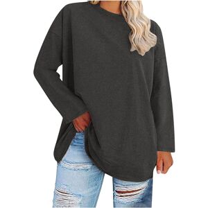 Unbranded (22, 001* Dark Gray) Womens Tops Oversized Sweatshirts Lightweight Long Sleeve S Unbranded (22, 001* Dark Gray) Womens Tops Oversized Sweatshirts Lightweight Long Sleeve S