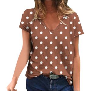 Unbranded (XL, 01 Brown) Womens Tops Summer T-Shirts Dressy Casual Business Work Blouses S Unbranded (XL, 01 Brown) Womens Tops Summer T-Shirts Dressy Casual Business Work Blouses S