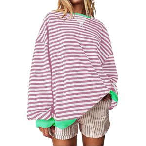 Unbranded (M, 06 Purple) Oversized Sweatshirts for Women UK Ladies Tops Striped Sweatshirt Unbranded (M, 06 Purple) Oversized Sweatshirts for Women UK Ladies Tops Striped Sweatshirt
