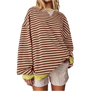 Unbranded (XXL, 06 Coffee) Oversized Sweatshirts for Women UK Ladies Tops Striped Sweatshi Unbranded (XXL, 06 Coffee) Oversized Sweatshirts for Women UK Ladies Tops Striped Sweatshi