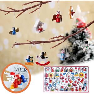 Unbranded Christmas Decorations Xmas Tree Ornaments 48 Piece Wooden Pendant Set Christmas Unbranded Christmas Decorations Xmas Tree Ornaments 48 Piece Wooden Pendant Set Christmas