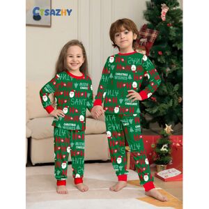Gaatpot (Picture color, Child 4) Children's clothing Santa Claus home clothes for boys a Gaatpot (Picture color, Child 4) Children's clothing Santa Claus home clothes for boys a