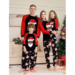 Gaatpot (black, Dad 2XL) 2025 Santa Claus parent-child suit home clothes pajamas mother Gaatpot (black, Dad 2XL) 2025 Santa Claus parent-child suit home clothes pajamas mother