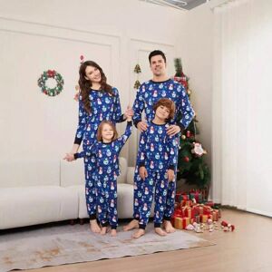 Gaatpot (Picture color, Infant 9) Klein Blue Snowman Christmas Parent-Child Pajama Set P Gaatpot (Picture color, Infant 9) Klein Blue Snowman Christmas Parent-Child Pajama Set P