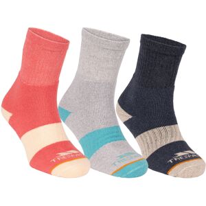 (3/6, Indigo Tone / Heather Grey / Pink Haze) Trespass Womens 5 Pack Walking Soc (3/6, Indigo Tone / Heather Grey / Pink Haze) Trespass Womens 5 Pack Walking Soc