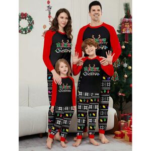 Gaatpot (Picture color, Mom 2XL) Christmas parent-child outfit colorful light letter rou Gaatpot (Picture color, Mom 2XL) Christmas parent-child outfit colorful light letter rou