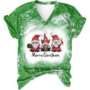 Unbranded (L, 001* Green) Christmas Women's Tops - V-Neck Short Sleeve T-Shirts with Xmas Unbranded (L, 001* Green) Christmas Women's Tops - V-Neck Short Sleeve T-Shirts with Xmas