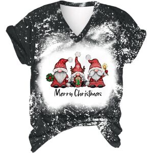 Unbranded (M, 001* Black) Christmas Women's Tops - V-Neck Short Sleeve T-Shirts with Xmas Unbranded (M, 001* Black) Christmas Women's Tops - V-Neck Short Sleeve T-Shirts with Xmas