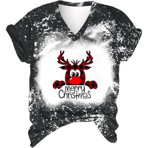 Unbranded (XL, 002* Black) Christmas Women's Tops - V-Neck Short Sleeve T-Shirts with Xmas Unbranded (XL, 002* Black) Christmas Women's Tops - V-Neck Short Sleeve T-Shirts with Xmas