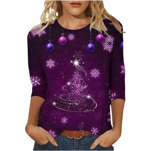 Unbranded (M, 011 Purple) Christmas Tops for Women UK Ladies Christmas Jumpers Xmas Tree G Unbranded (M, 011 Purple) Christmas Tops for Women UK Ladies Christmas Jumpers Xmas Tree G
