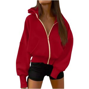 Unbranded (S, 001 Red) Hoodies for Women UK Oversized Zip Up Jackets Long Sleeve Cropped S Unbranded (S, 001 Red) Hoodies for Women UK Oversized Zip Up Jackets Long Sleeve Cropped S