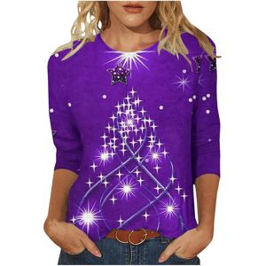 Unbranded (3XL, 011 Purple) Christmas Jumpers for Women UK Xmas T-Shirts Casual 3/4 Sleeve Unbranded (3XL, 011 Purple) Christmas Jumpers for Women UK Xmas T-Shirts Casual 3/4 Sleeve
