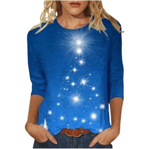 Unbranded (L, 014 Blue) Christmas Jumpers for Women UK Xmas T-Shirts Casual 3/4 Sleeve Shi Unbranded (L, 014 Blue) Christmas Jumpers for Women UK Xmas T-Shirts Casual 3/4 Sleeve Shi