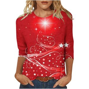 Unbranded (S, 008 Red) Christmas Jumpers for Women UK Xmas T-Shirts Casual 3/4 Sleeve Shir Unbranded (S, 008 Red) Christmas Jumpers for Women UK Xmas T-Shirts Casual 3/4 Sleeve Shir