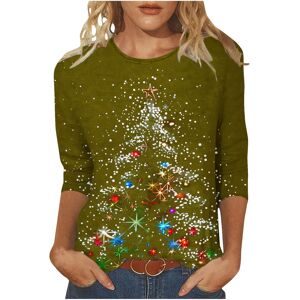 Unbranded (3XL, 010 Army Green) Christmas Shirts for Women Christmas Tree Printed Tshirts Unbranded (3XL, 010 Army Green) Christmas Shirts for Women Christmas Tree Printed Tshirts
