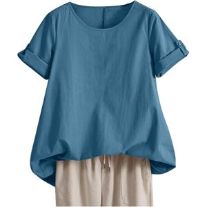 Unbranded (XL, 002* Light Blue) Summer Tops for Women UK Linen Shirts Short Sleeve Casual Unbranded (XL, 002* Light Blue) Summer Tops for Women UK Linen Shirts Short Sleeve Casual