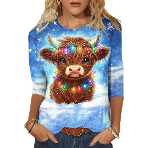 Unbranded (XL, 007* Multicolor) Women's Christmas Shirts 3/4 Sleeve Tops Crewneck Xmas Tre Unbranded (XL, 007* Multicolor) Women's Christmas Shirts 3/4 Sleeve Tops Crewneck Xmas Tre