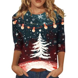 Unbranded (3XL, 005 Red) Christmas Shirts for Women Glitter Xmas Tree Print 3/4 Sleeve Top Unbranded (3XL, 005 Red) Christmas Shirts for Women Glitter Xmas Tree Print 3/4 Sleeve Top