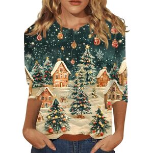 Unbranded (3XL, 007 Red) Christmas Shirts for Women Glitter Xmas Tree Print 3/4 Sleeve Top Unbranded (3XL, 007 Red) Christmas Shirts for Women Glitter Xmas Tree Print 3/4 Sleeve Top