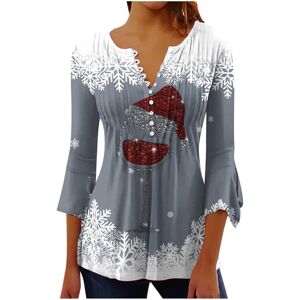 Unbranded (3XL, 002 Gray) Christmas Sweatshirts for Women Xmas Jumpers Trendy 3/4 Sleeve S Unbranded (3XL, 002 Gray) Christmas Sweatshirts for Women Xmas Jumpers Trendy 3/4 Sleeve S