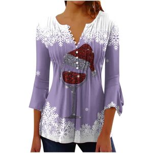 Unbranded (3XL, 002 Purple) Christmas Sweatshirts for Women Xmas Jumpers Trendy 3/4 Sleeve Unbranded (3XL, 002 Purple) Christmas Sweatshirts for Women Xmas Jumpers Trendy 3/4 Sleeve
