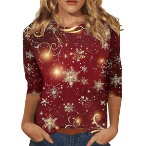Unbranded (5XL, 018 Red) Christmas Shirts for Women Glitter Xmas Tree Print 3/4 Sleeve Top Unbranded (5XL, 018 Red) Christmas Shirts for Women Glitter Xmas Tree Print 3/4 Sleeve Top