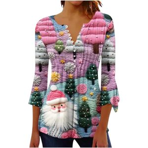 Unbranded (M, 006 Pink) Christmas Sweatshirts for Women Xmas Jumpers Trendy 3/4 Sleeve Shi Unbranded (M, 006 Pink) Christmas Sweatshirts for Women Xmas Jumpers Trendy 3/4 Sleeve Shi