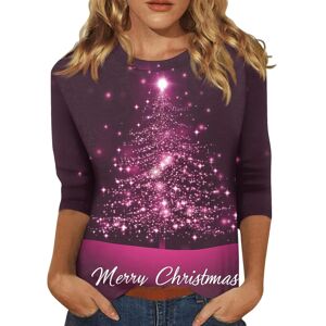Unbranded (XL, 017 Red) Christmas Shirts for Women Glitter Xmas Tree Print 3/4 Sleeve Tops Unbranded (XL, 017 Red) Christmas Shirts for Women Glitter Xmas Tree Print 3/4 Sleeve Tops