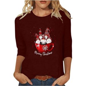 Unbranded (4XL, 002 Wine) Christmas Tops for Women UK 3/4 Sleeve Shirts Dressy Casual Blou Unbranded (4XL, 002 Wine) Christmas Tops for Women UK 3/4 Sleeve Shirts Dressy Casual Blou