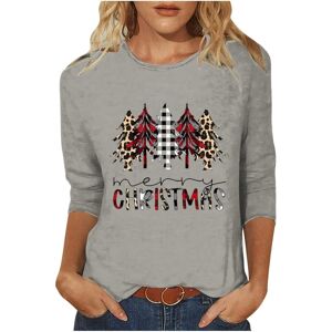 Unbranded (4XL, 001 Gray) Christmas Tops for Women UK 3/4 Sleeve Shirts Dressy Casual Blou Unbranded (4XL, 001 Gray) Christmas Tops for Women UK 3/4 Sleeve Shirts Dressy Casual Blou