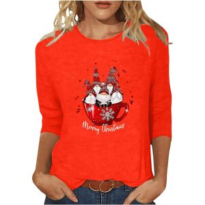 Unbranded (5XL, 002 Orange) Christmas Tops for Women UK 3/4 Sleeve Shirts Dressy Casual Bl Unbranded (5XL, 002 Orange) Christmas Tops for Women UK 3/4 Sleeve Shirts Dressy Casual Bl