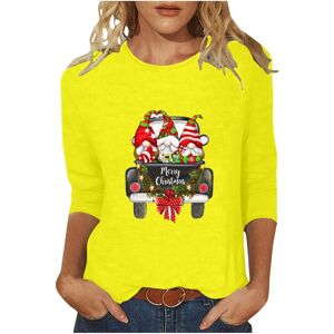 Unbranded (5XL, 003 Yellow) Christmas Tops for Women UK 3/4 Sleeve Shirts Dressy Casual Bl Unbranded (5XL, 003 Yellow) Christmas Tops for Women UK 3/4 Sleeve Shirts Dressy Casual Bl