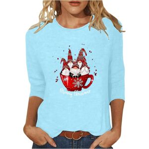 Unbranded (5XL, 002 Sky Blue) Christmas Tops for Women UK 3/4 Sleeve Shirts Dressy Casual Unbranded (5XL, 002 Sky Blue) Christmas Tops for Women UK 3/4 Sleeve Shirts Dressy Casual