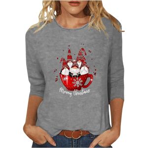 Unbranded (XXL, 002 Gray) Christmas Tops for Women UK 3/4 Sleeve Shirts Dressy Casual Blou Unbranded (XXL, 002 Gray) Christmas Tops for Women UK 3/4 Sleeve Shirts Dressy Casual Blou