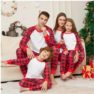 Gaatpot (White, Tong 3) Christmas red and white plaid Christmas parent-child home set Gaatpot (White, Tong 3) Christmas red and white plaid Christmas parent-child home set