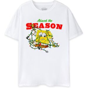 (Small) SpongeBob SquarePants Short Sleeved T-Shirt (Unisex White) (Small) SpongeBob SquarePants Short Sleeved T-Shirt (Unisex White)