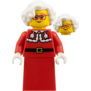 Lego City Mrs Claus with Fur lined Red Dress Plain Skirt Minifigure from 60475 Lego City Mrs Claus with Fur lined Red Dress Plain Skirt Minifigure from 60475
