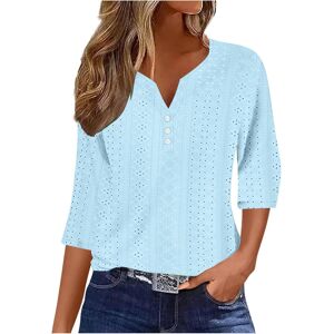 Unbranded (10, 002* Light Blue) Womens Tops Trendy Tshirts Sexy V Neck Hollow Out Blouse S Unbranded (10, 002* Light Blue) Womens Tops Trendy Tshirts Sexy V Neck Hollow Out Blouse S