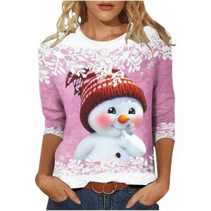 Unbranded (3XL, 005 Pink) Christmas Shirts for Women Crewneck Snowman Graphic Christmas Sw Unbranded (3XL, 005 Pink) Christmas Shirts for Women Crewneck Snowman Graphic Christmas Sw