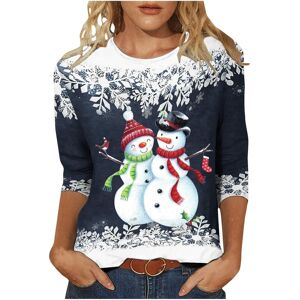 Unbranded (L, 004 Navy) Christmas Shirts for Women Crewneck Snowman Graphic Christmas Swea Unbranded (L, 004 Navy) Christmas Shirts for Women Crewneck Snowman Graphic Christmas Swea