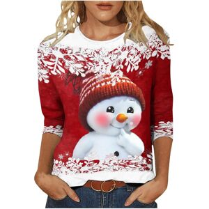 Unbranded (XL, 005 Red) Christmas Shirts for Women Crewneck Snowman Graphic Christmas Swea Unbranded (XL, 005 Red) Christmas Shirts for Women Crewneck Snowman Graphic Christmas Swea
